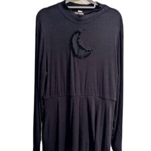 Long sleeve black dress - Size XXL - Hot Topic - Moon cut out detail